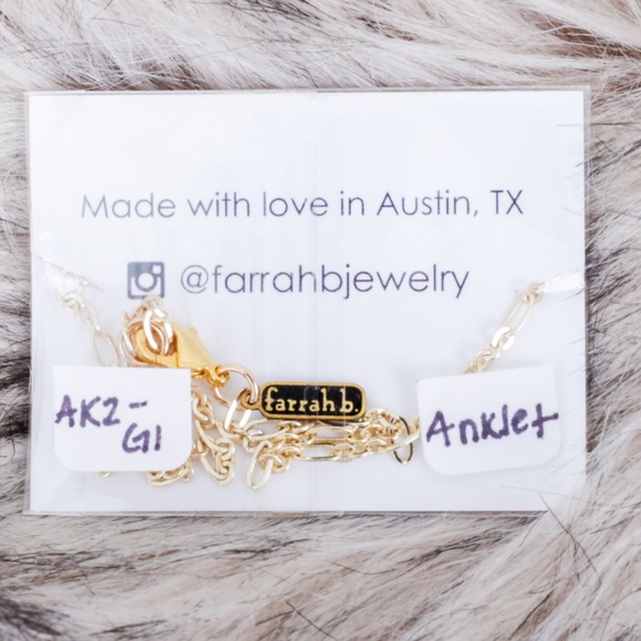 NWT Farrah B Cross Charm Anklet - Picture 2 of 2